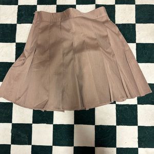 Tan pleated skirt